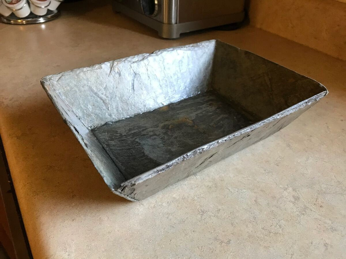 6”x 8”x 2.5" Vintage Slate Fruit Tray, A beautiful weathered slate tray ready to be filled with your holiday arrangement. A unique gift.