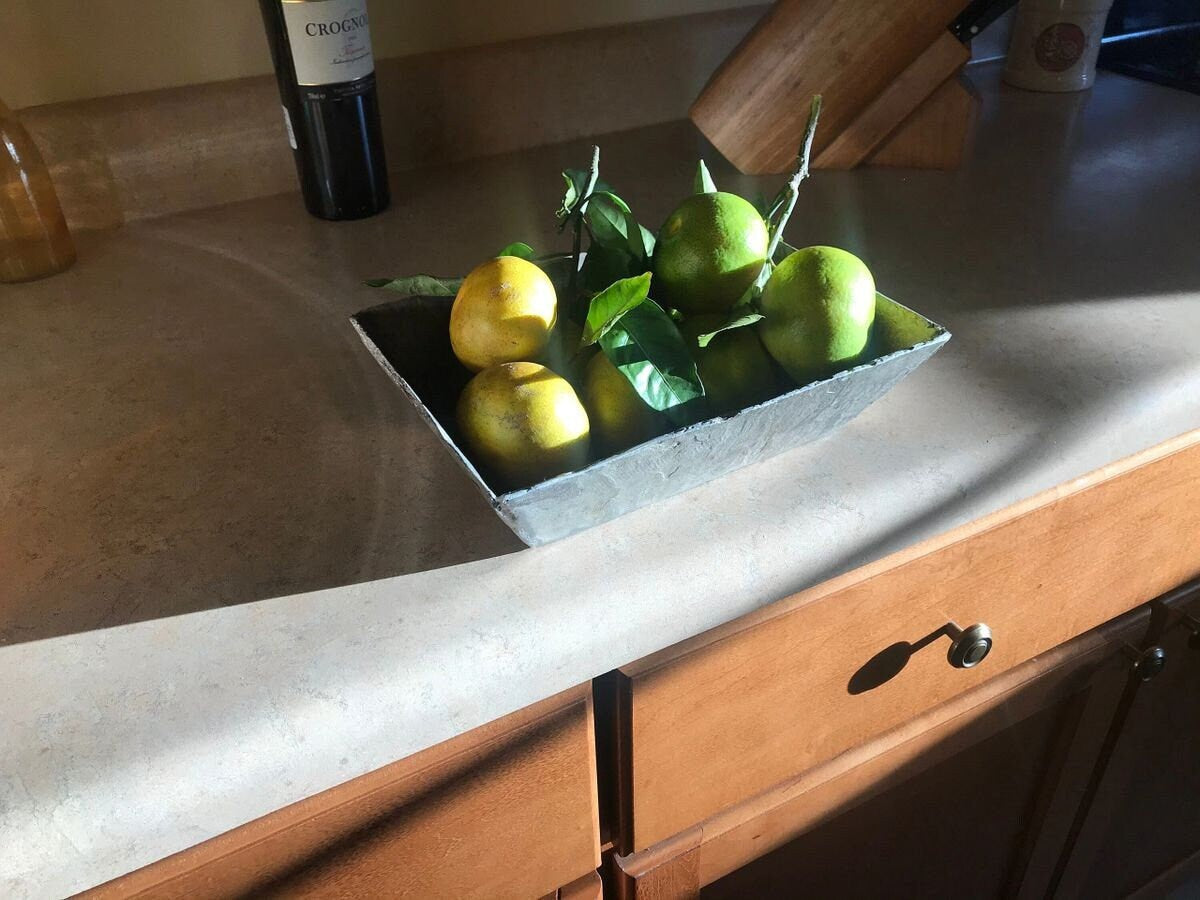 6”x 8”x 2.5" Vintage Slate Fruit Tray, A beautiful weathered slate tray ready to be filled with your holiday arrangement. A unique gift.