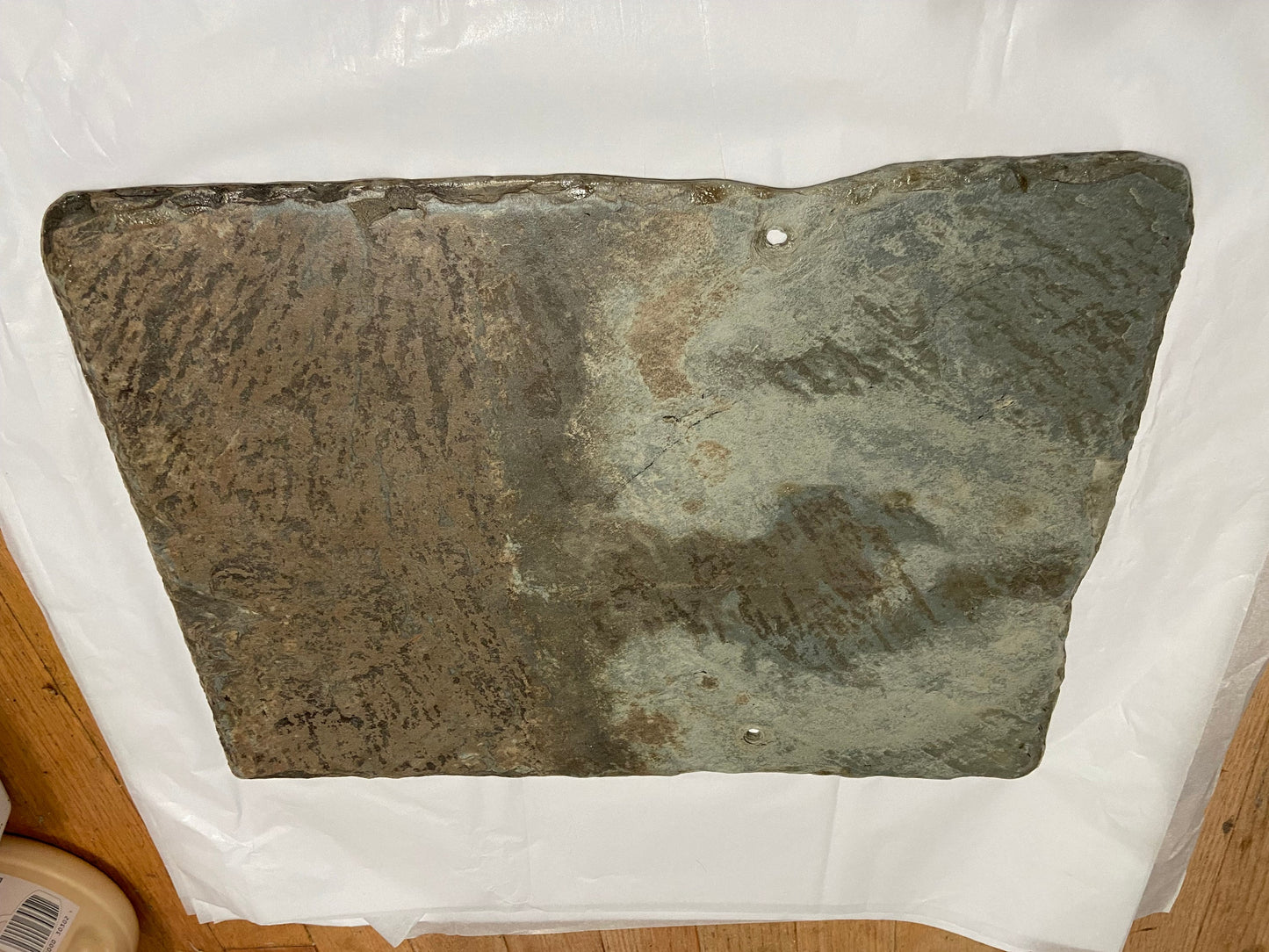Weathered slate, cleaned and sealed