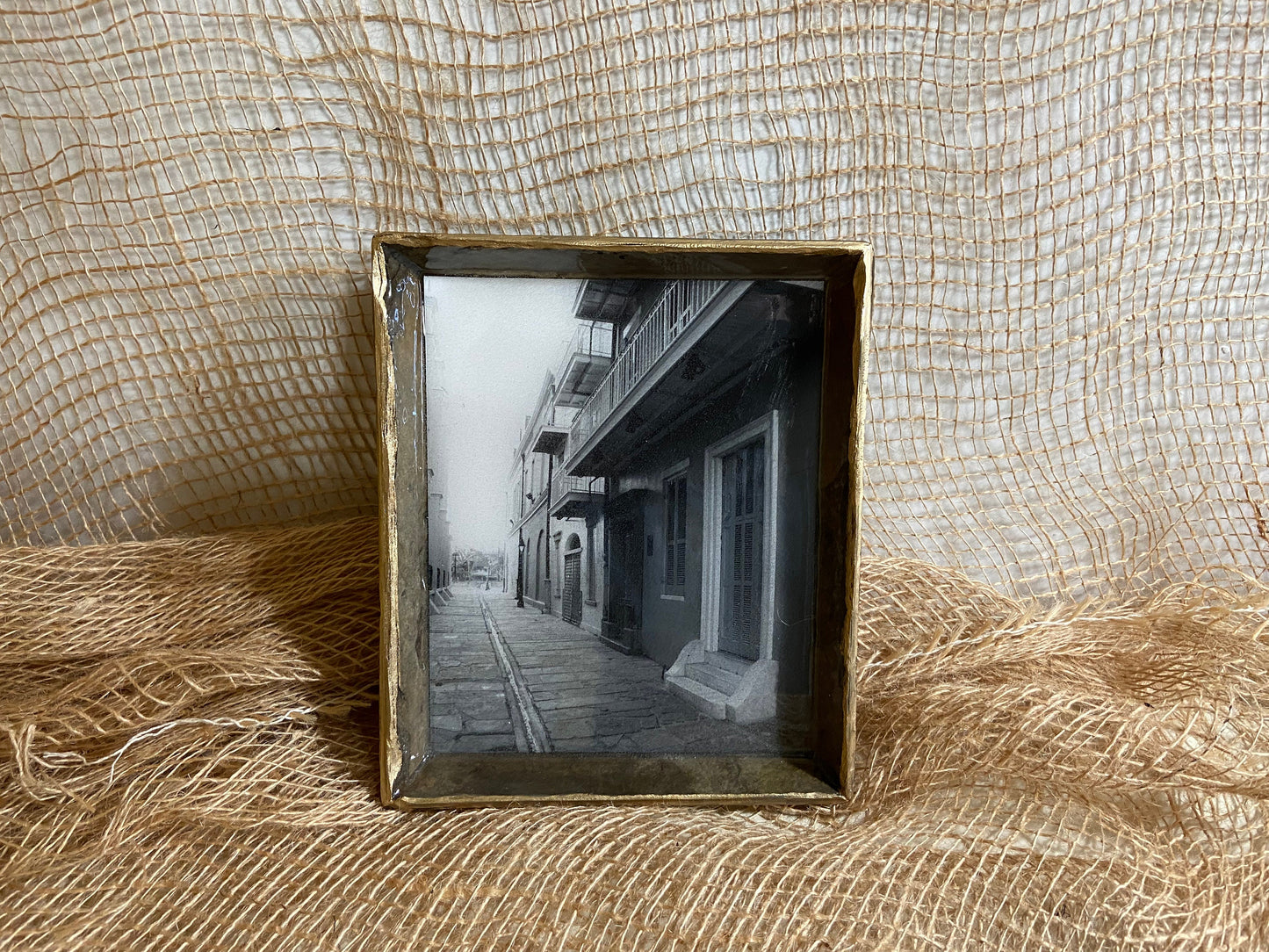 Vintage slate tray with photo applied to the base. Entire piece is sealed with a premium grade, high gloss epoxy for an amazing finish!